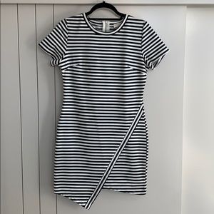 ▫️▪️Tea & Cup Striped Asymmetrical Dress ▪️▫️